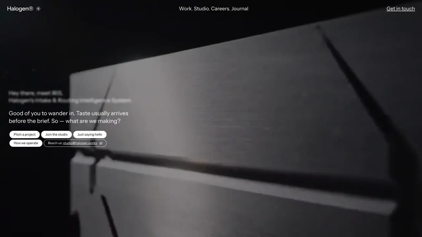 A cinematic scroll-driven product website in the Apple style