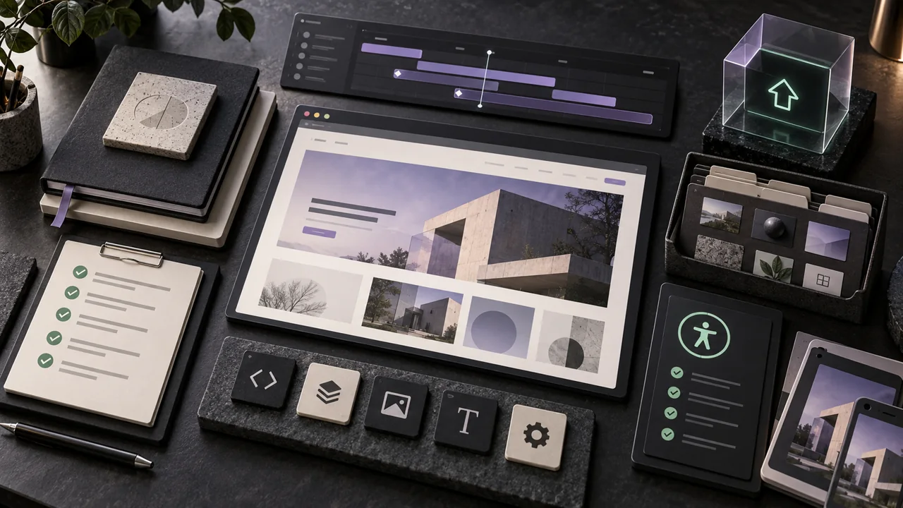 Organized website handoff kit with browser prototype, motion plan and production assets