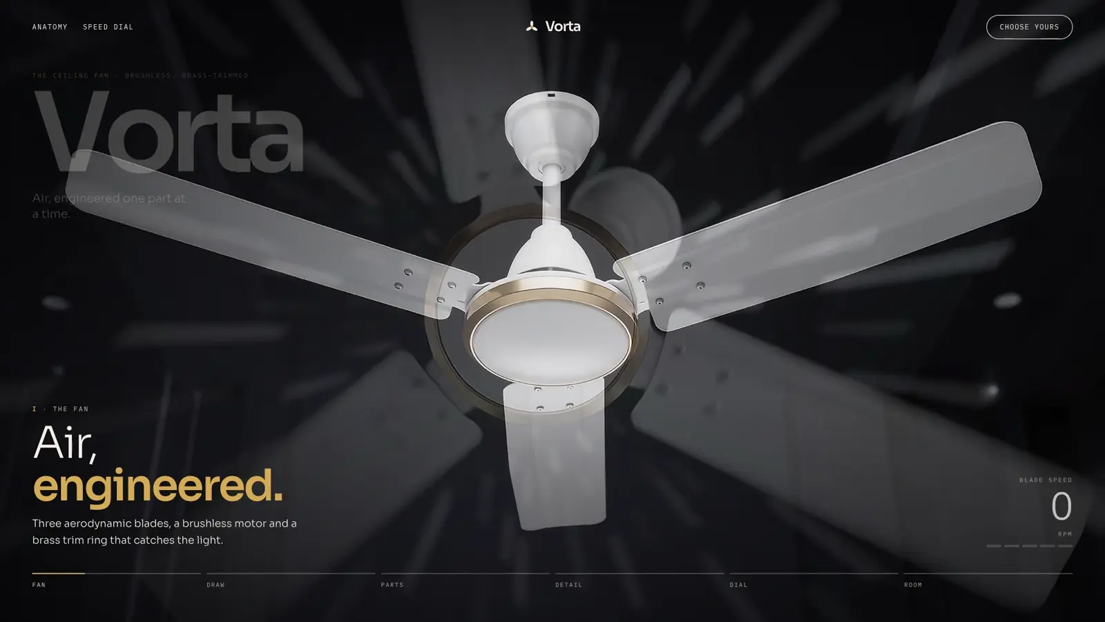 A pinned scroll-driven section from an animated website