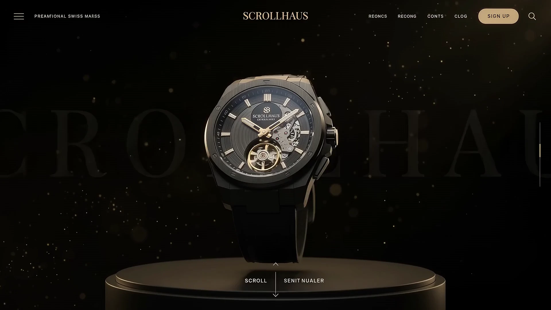 AURELIS 88 titanium watch in a dark atelier