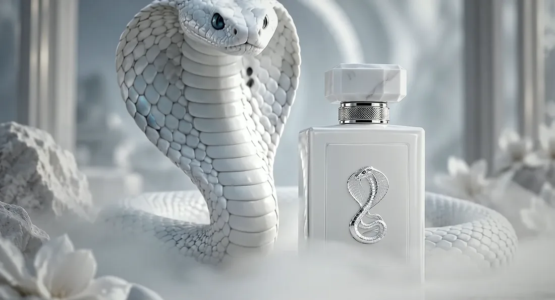 White cobra scales in soft daylight