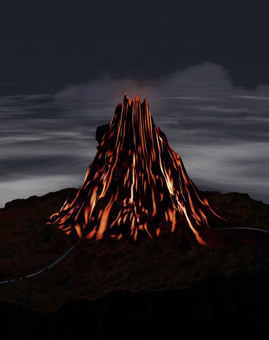 The vent running at night