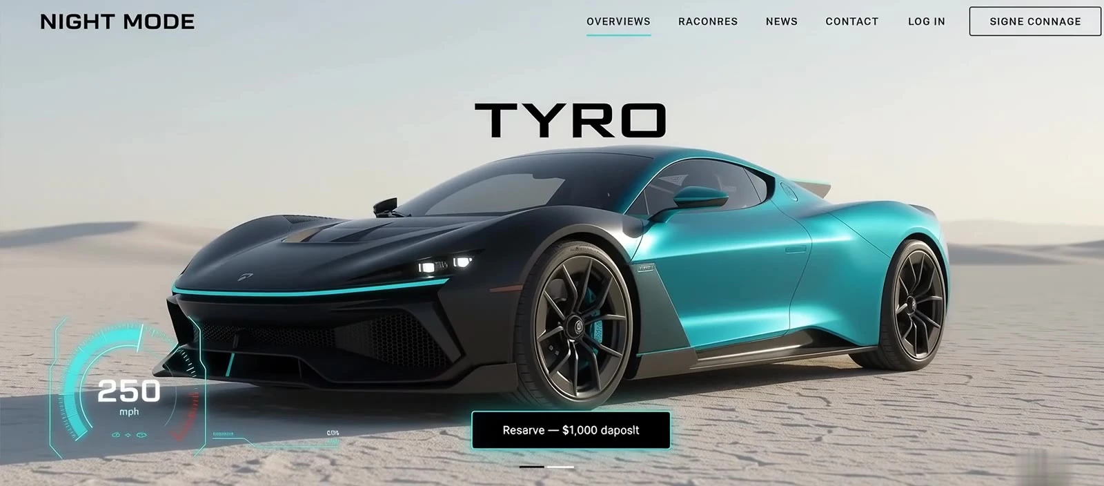 Three-quarter view of the sculpted electric hypercar