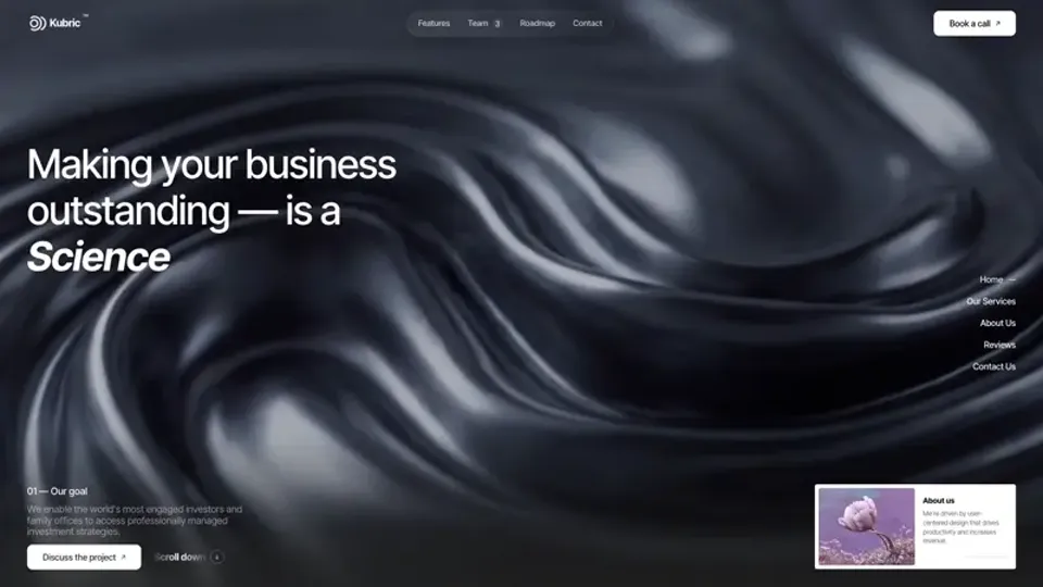 Kubric website by Scrollhaus