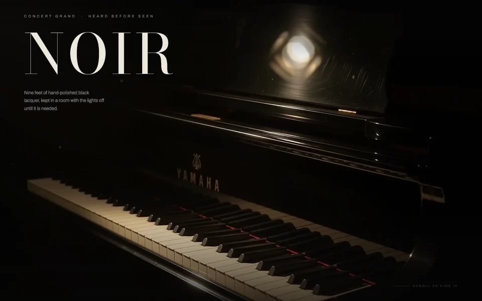NOIR Concert Grand website by Scrollhaus