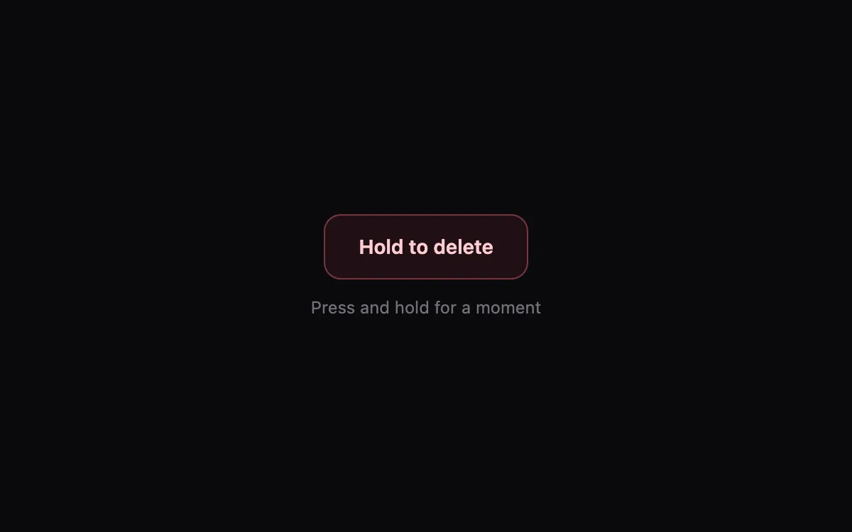 Hold-to-Confirm Button component preview