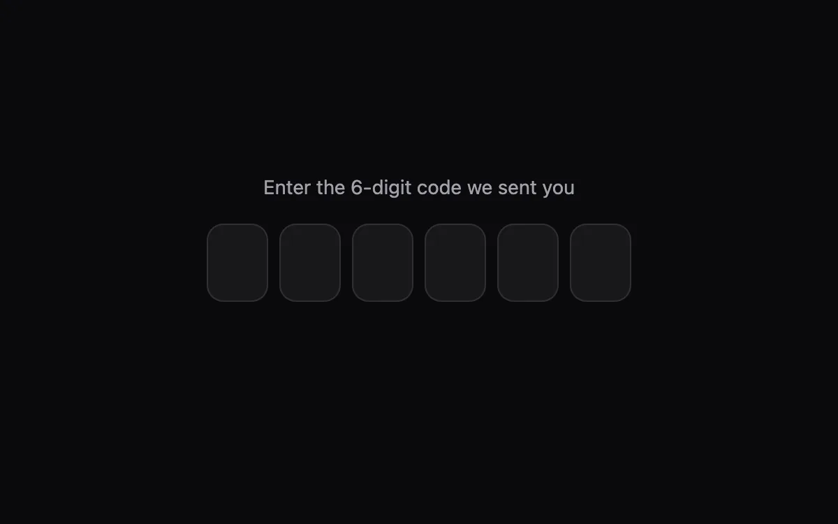 OTP Input component preview