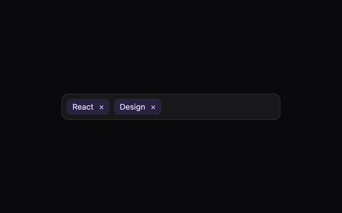 Tag Input component preview